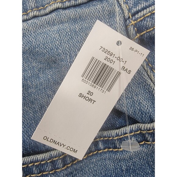 Old Navy Jeans Womens 20 Short Light Wash Mid-Rise Wow Boyfriend Stretch Plus - Picture 7 of 13
